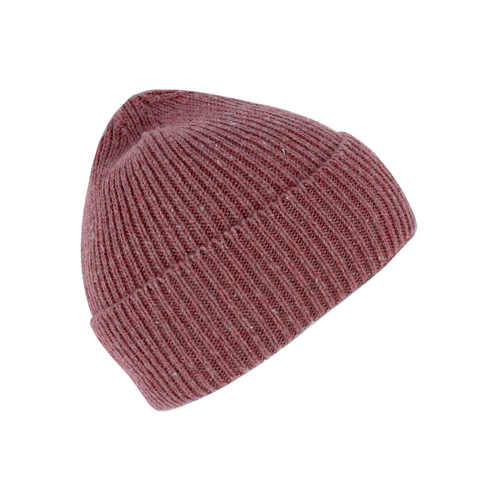 Fiebig Strickmütze mit Umschlag uni Cassis