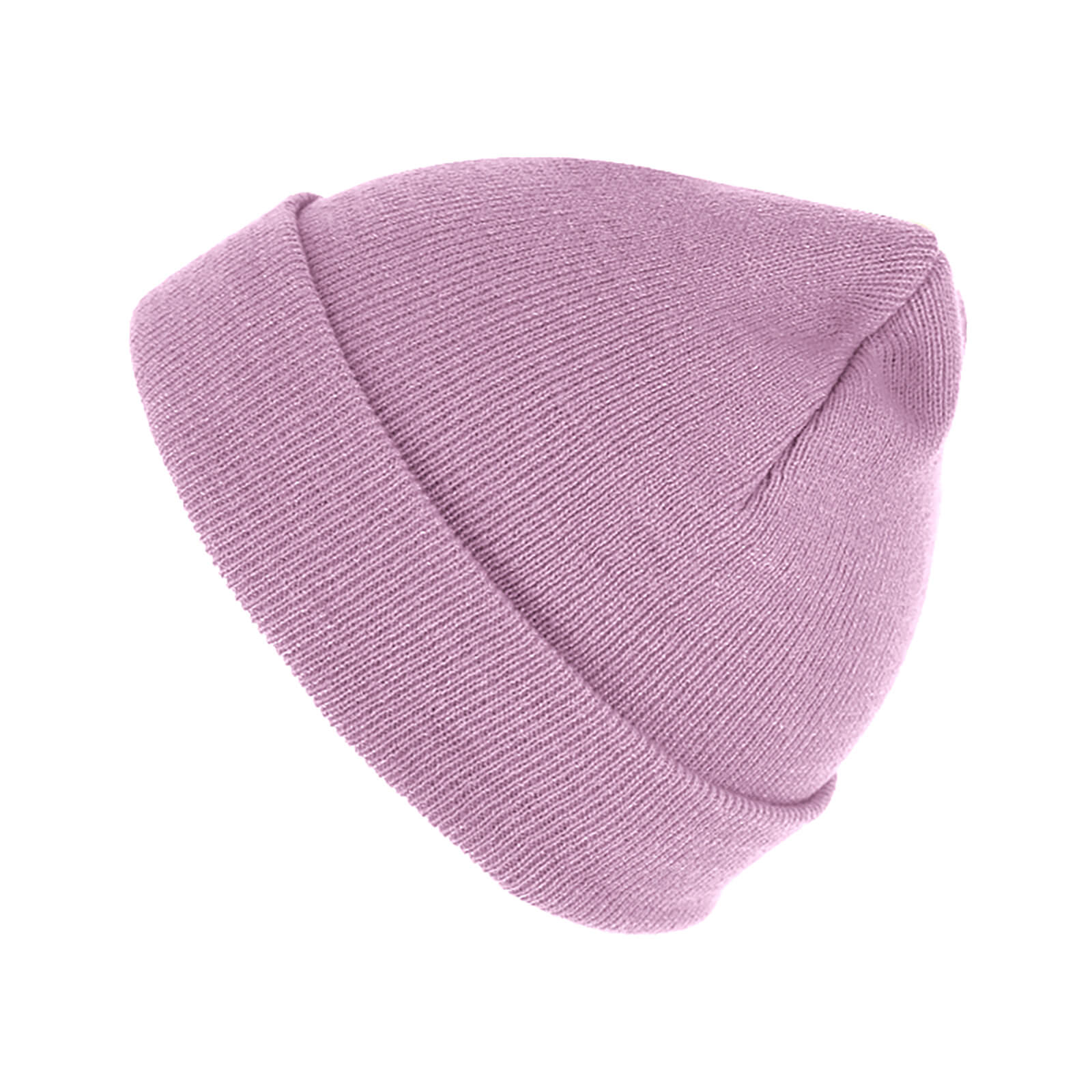 Fiebig Strickmütze Beanie mit Umschlag uni Fuchsia