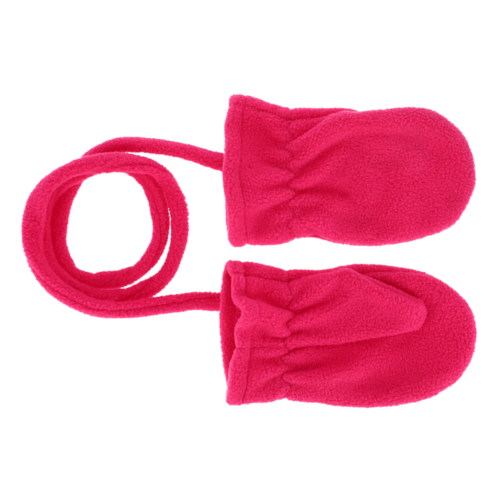 Fiebig Fäustling Fleece uni mit Band und Daumen Fuchsia