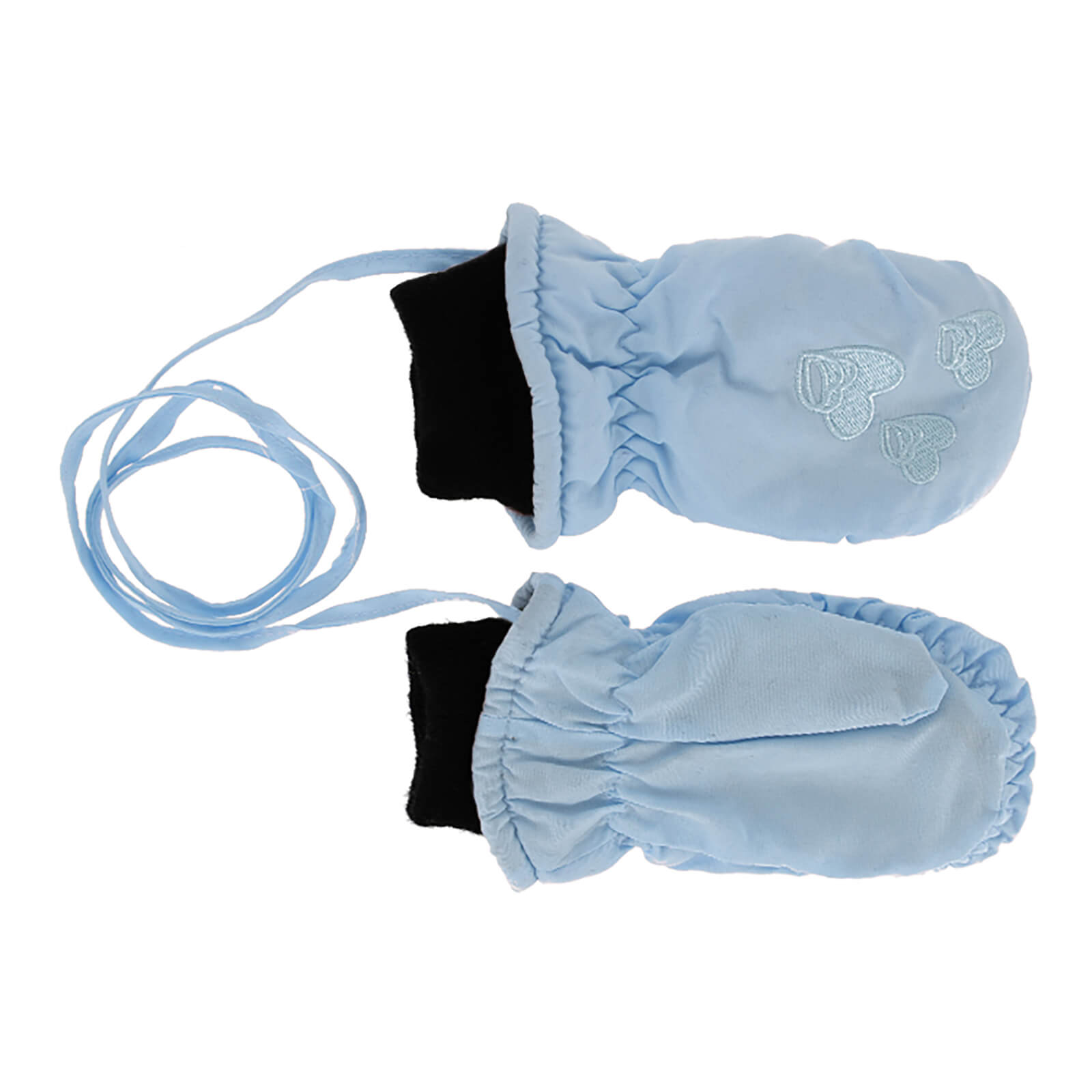 Fiebig Fäustling Thermo uni mit Daumen Himmelblau