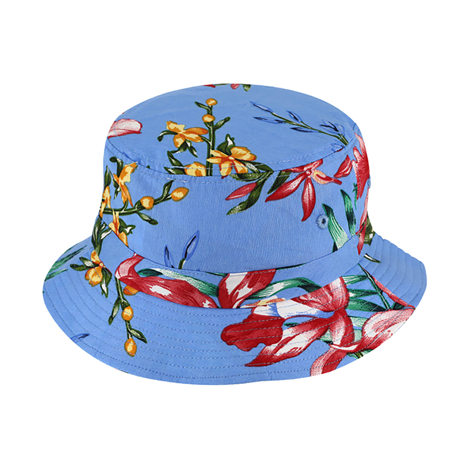Fiebig Fischerhut Blumenprint Jeansblau