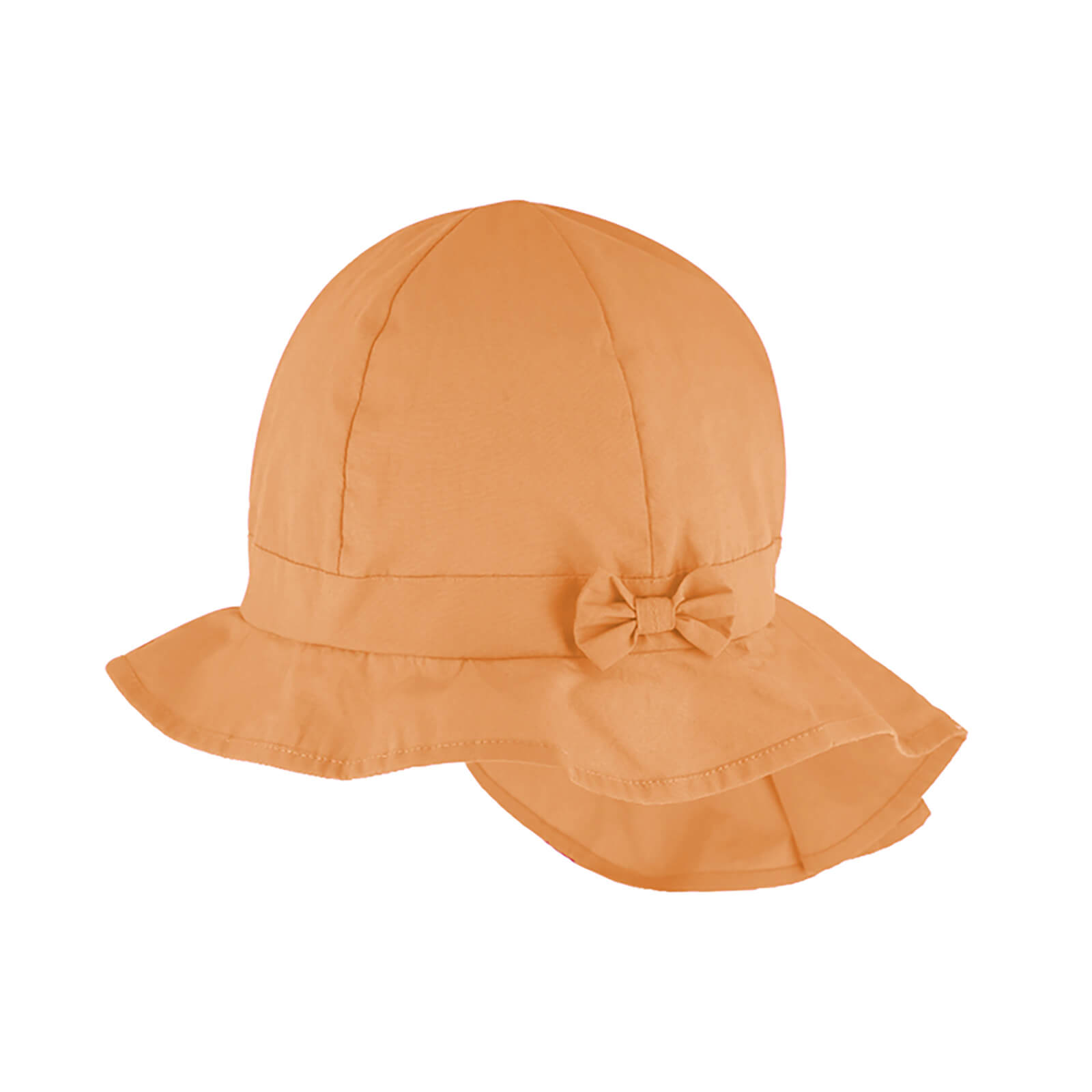 Fiebig Stoffhut 6-Panel uni mit Nackenschutz UV-Schutz GOTS Zimt