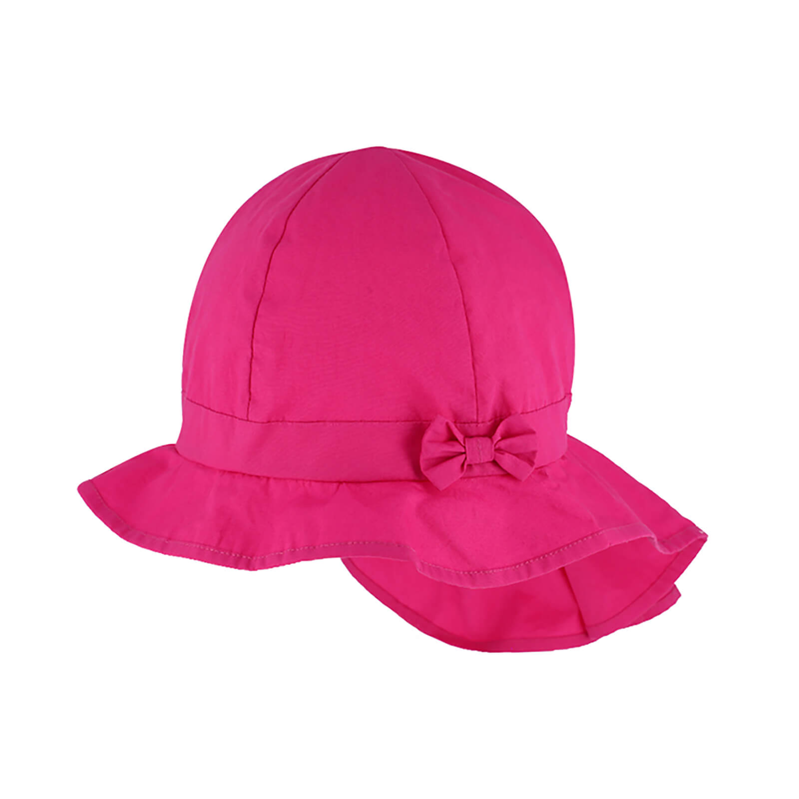 Fiebig Stoffhut 6-Panel uni mit Nackenschutz UV-Schutz GOTS Fuchsia