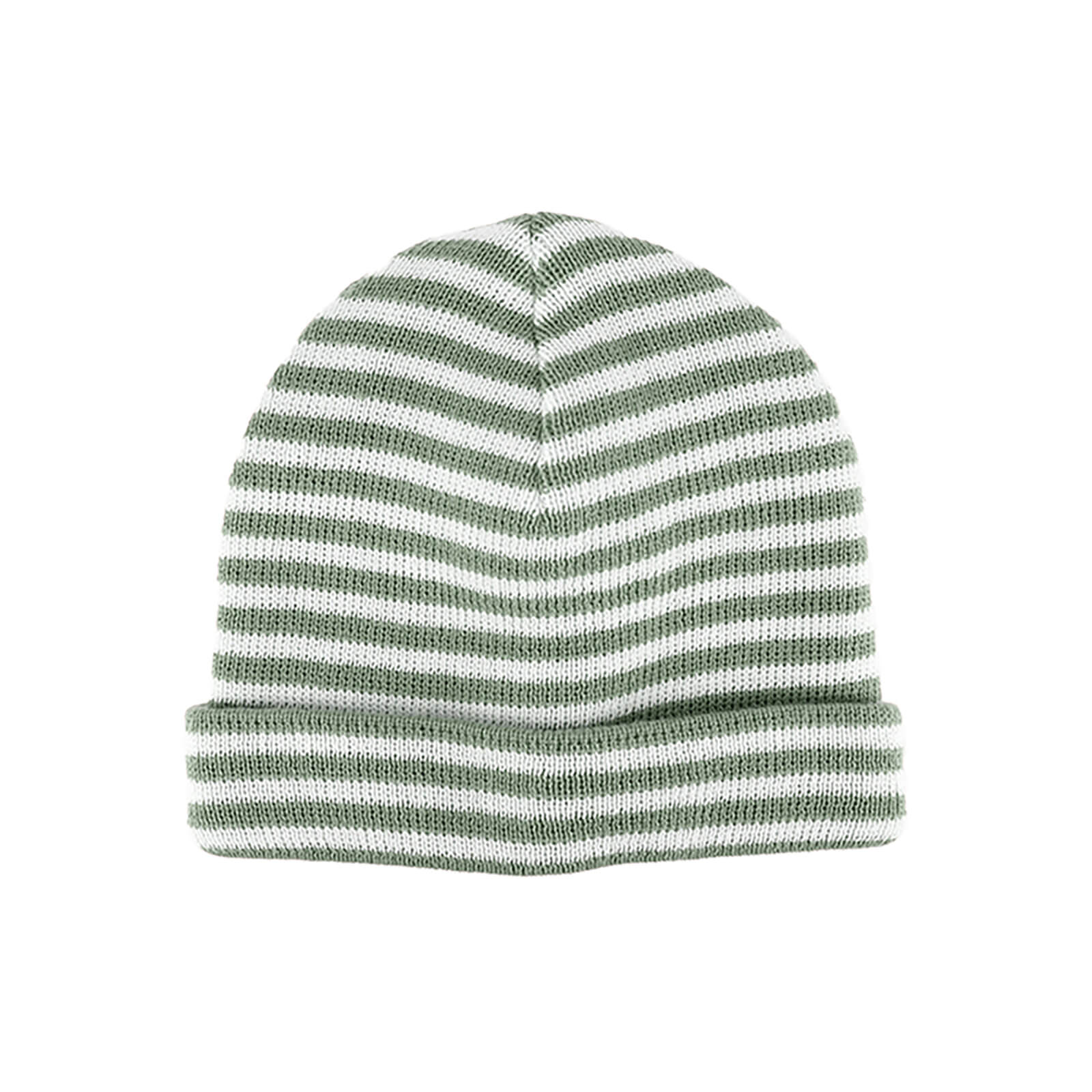 Fiebig Strickmütze mit Umschlag Baumwolle zweifarbig GOTS Oliv