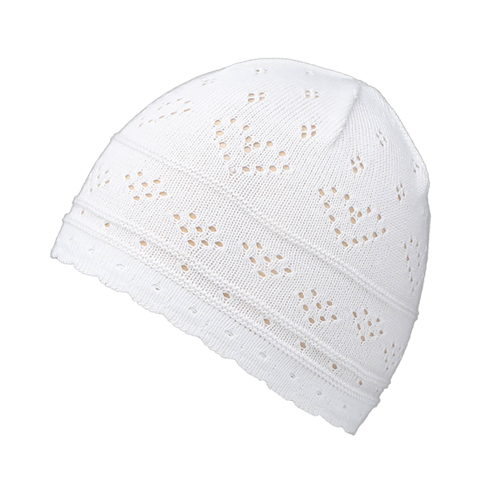 Fiebig Strickmütze Beanie Baumwolle uni Natur