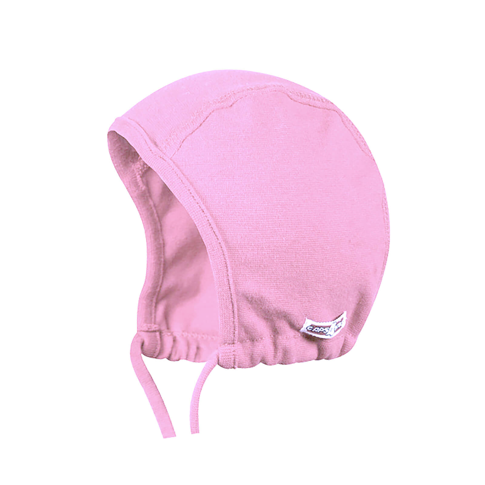 Fiebig Stoffmütze Jersey uni mit Band Rosa
