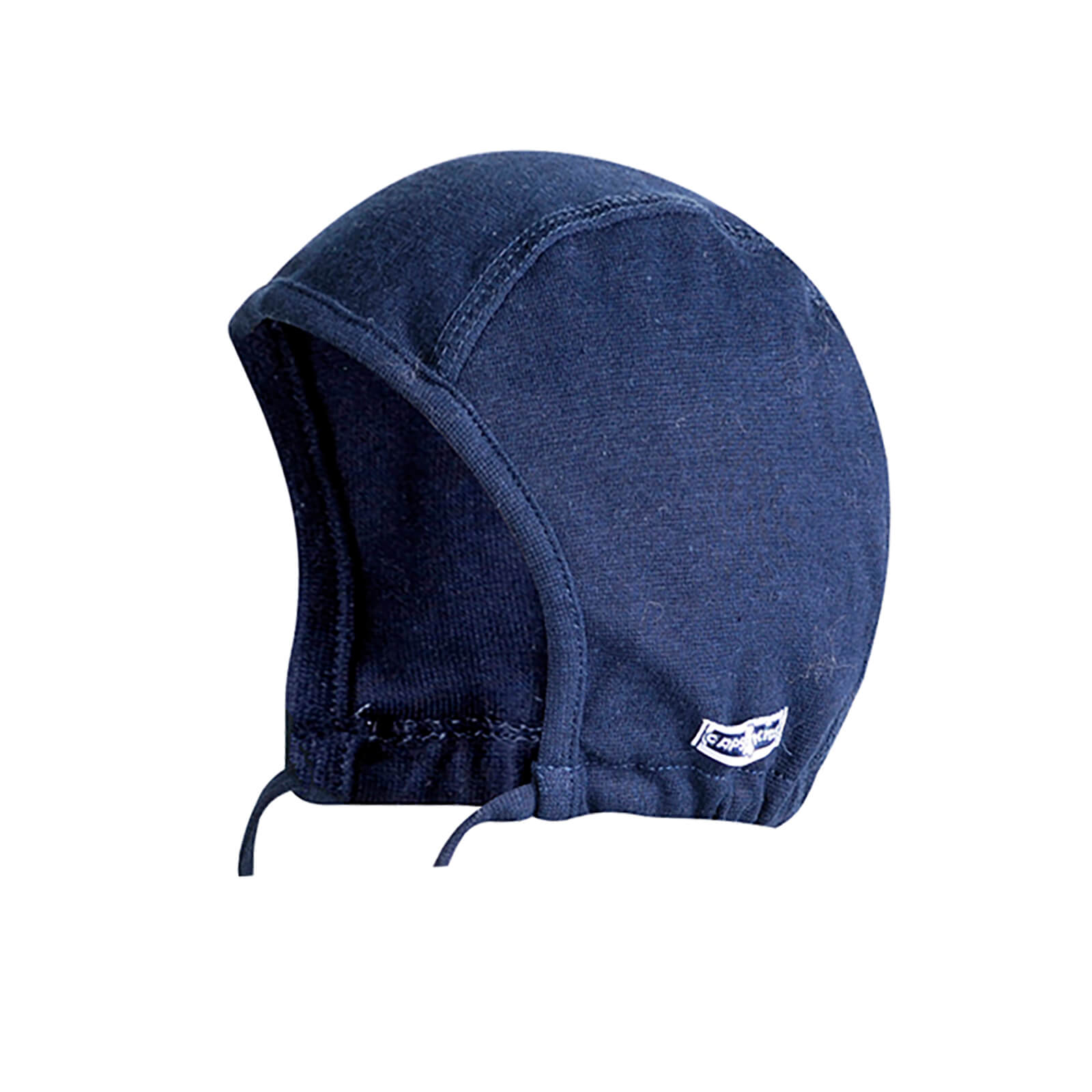 Fiebig Stoffmütze Jersey uni mit Band Marineblau